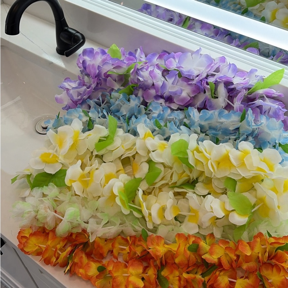 Colorful Hawaiian Flower Leis